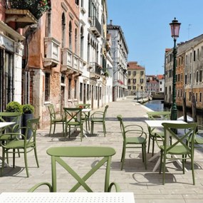 CROSS XL záhradná stolička s podrúčkami olive green