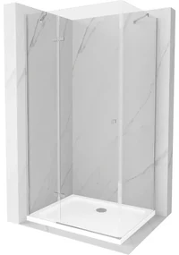 Mexen Roma sprchová kabína, kyvné dvere 70 x 100 cm, transparentnéné, chrómová + závesný bidet Flat - 854-070-100-01-00-4010