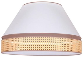 Duolla - Stropné svietidlo AVIGNON 3xE27/15W/230V pr. 60 cm biela/ratan