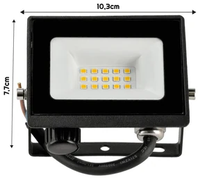 BERGE LED reflektor 10W - 2v1 - studená biela