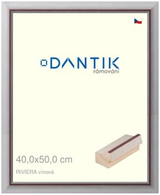 DANTIK rám na obraz 40x50 | RIVIERA vínová (Plexi Čiré)