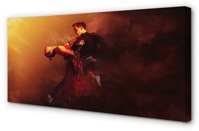 Obraz canvas Ľudia tancujú v daždi dym 125x50 cm