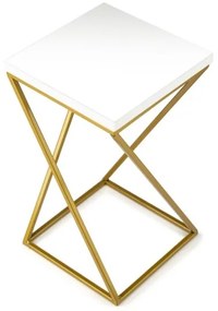 Stojan na kvety LOFT 40x24 cm zlatá/biela