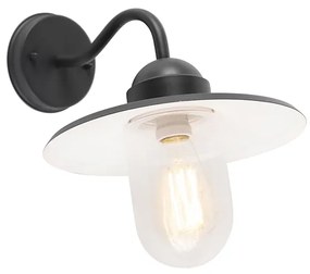 Inteligentná rustikálna nástenná lampa antracit IP44 vrátane wifi E27 - Kansas