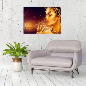 Obraz - Zlatý makeup (70x50 cm)