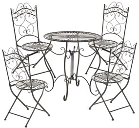 Kovová stolička skladacia Indra (SET 2 ks) - Bronzová