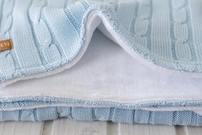 Zateplená deka Vrkoč - bledomodrá/biela podšívka