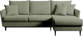 Rohová sedacia súprava Vivaldio L (olivová čierna)