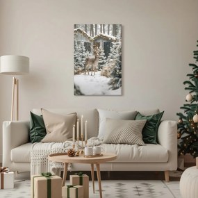 Vianočný obraz zimná rozprávka v lese