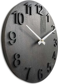 SENTOP | Dizajnové nástenné hodiny z masívneho dreva I SENTOP MAS017-3169-hands/silver analógové