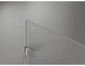Mexen Lunar-B Duo výklopný sprchový kút 80 x 75 cm, číre sklo, brúsená oceľ, 832-080L-075P-97-00