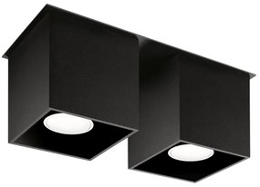 Stropné svietidlo Quad, 2x čierne kovové tienidlo
