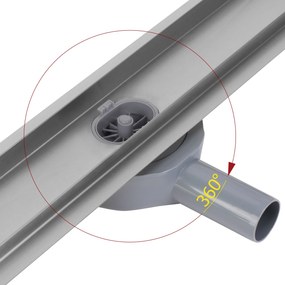 Rea Neox Pro, odtokový sprchový žľab 60 cm, brúsená oceľ, REA-G5807