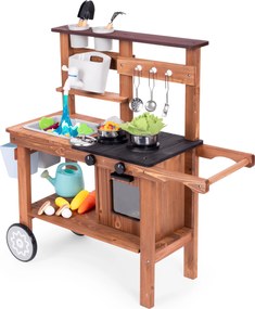 Detská blátová kuchynka ECOTOYS z jedľového dreva