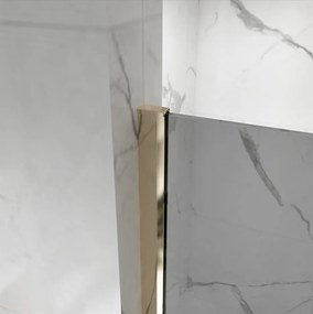 Erga Paris, sprchová zástena Walk-In 140x200 cm, 8mm šedé sklo, zlatý lesklý profil, ERG-V02-PARIS-140x200-GR-GD
