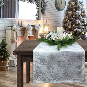 Dekorstudio Luxusný Vianočný behúň na stôl 930-01 strieborný