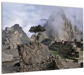 Sklenený obraz - Machu Picchu (70x50 cm)