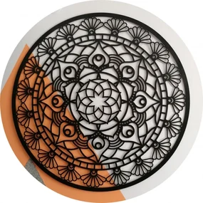 Mandala života okrúhla drevená stena z preglejky - Unikátny umelecký kúsok pre váš domov I SENTOP PR0176 HEU+