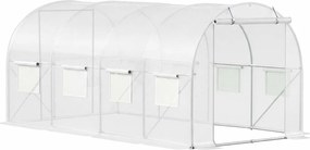 Springos Záhradný skleník / fóliovník 4 × 2,5 × 2 m GT0009 UV-4, 140 g/m²