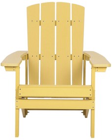 Záhradná stolička v žltej farbe ADIRONDACK Beliani