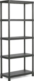 KIS-KETER Tribac 009504BK Regál Plus, 5 políc, šírka 80 cm