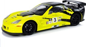 LEAN Toys Závodné športové auto R/C 1:18 Corvette C6.R Yellow 2.4 G Lights