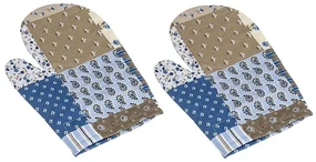 Bellatex Kuchynská chňapka Patchwork modrá, 28 x 18 cm, 2 ks