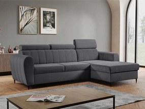 Rohová sedačka Potazuro Mini (tmavosivá) (s úl. priestorom) (p)