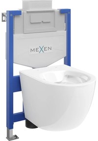 Mexen podomietkový WC systém Felix XS-U s WC misou Lena, biela- 6853322XX00