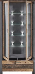 Široká vitrína Cardiff, s osvetlením