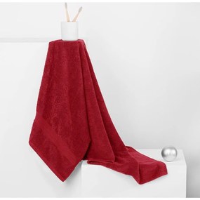 Červený uterák DecoKing Marina, 50 × 100 cm