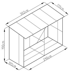 Prístrešok na drevo Wa-c – Rojaplast
