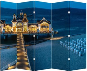 Paraván - Hotel na pláži (210x170 cm)