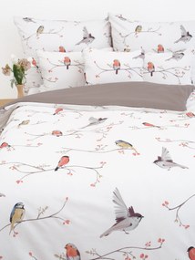Francúzske bavlnené obliečky Renforcé - Vtáčiky