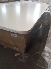 AKCIA Bílý jedálenský stôl MILAN 140x80 II. akosť