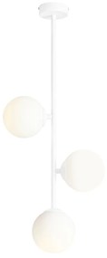 LIBRA 3 WHITE  | Minimalistická lampa s tromi mliečnymi tienidlami Farba: Biela