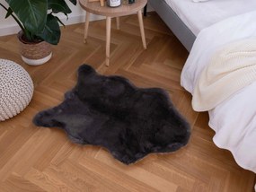 Umelá kožušina 60 × 90 cm – tmavosivá