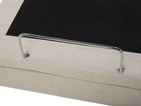 Čalúnená nastaviteľná posteľ 80 x 200 cm béžová DUKE Beliani