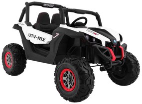 RAMIZ ELEKTRICKÁ AUTÍČKO JEEP UTV - MX - LCD - BIELA - 4X4  - MOTOR 4X45W - BATÉRIA 2X12V7AH 2023