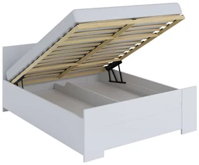 Spálňa Kler XII, Farby: biela / biela + ekokoža Soft Pik 029