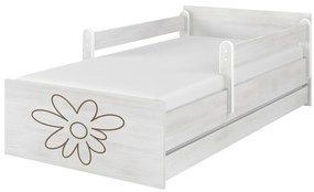 Raj posteli Detská posteľ " gravírovaný kvet " MAX  XL biela