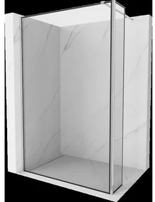 Mexen Kioto sprchová stena Walk-in 90 x 30 cm, čierny vzor, chróm - 800-090-212-01-70-030