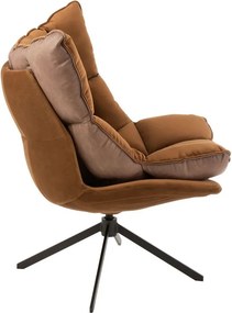 Hnedé zamatové relaxačné kreslo Chair Relax Bubby Brown - 78*73*92cm