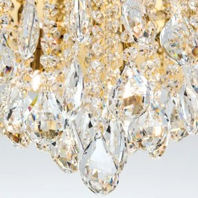 Orion DLU 2516/75-Krištáľové str. svietidlo CELESTE 12xG9/40W/230V pr.75 cm zlatá