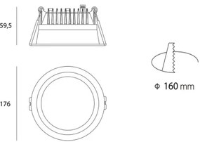 LED2 - LED Kúpeľňové podhľadové svietidlo ZETA LED/25W/230V 3000K IP44