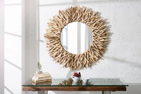 Nástenné zrkadlo Riverside 80 cm z prírodného dreva