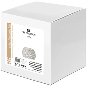 Krémové závesné svietidlo s bambusovým tienidlom ø 35 cm – Casa Selección