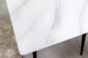 Keramický jedálenský stôl Garold 120 cm biely