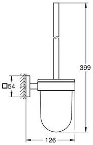 GROHE 40977000 - Súprava na čistenie toalety START CUBE lesklý chróm