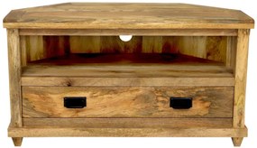 furniture-nabytek.cz - Rohový tv stolík z masívu mango 110x60x50